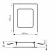 LED світильник Back вбудований квадрат VIDEX 6W 5000K (VL-DLBS-065)