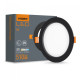 LED світильник Back вбудований круглий VIDEX 6W 5000K Black (VL-DLBR-065B)