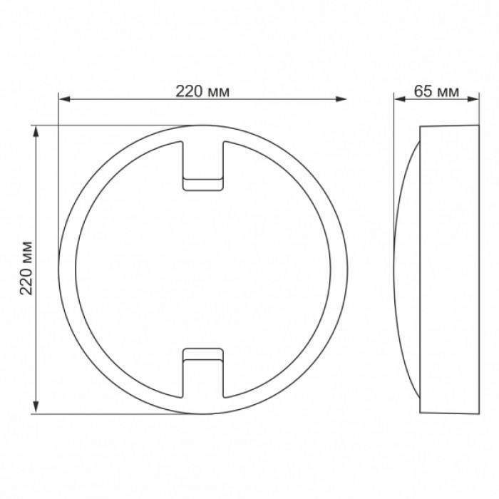 LED світильник IP65 круглий VIDEX 18W 5000K (VL-BH12R-185)