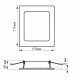 LED світильник Back вбудований квадрат VIDEX 16W 5000K (VL-DLBS-165)