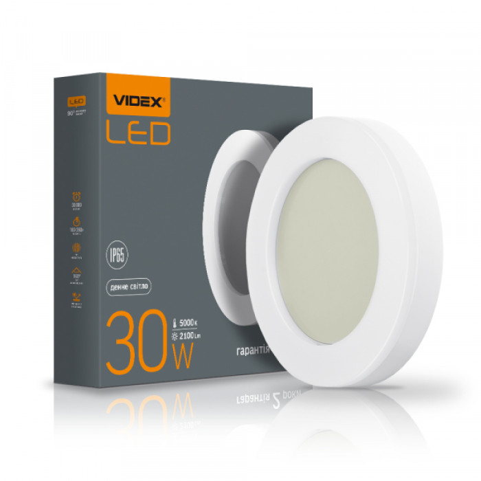 LED світильник ART IP65 круглий VIDEX 30W 5000K (VL-BHFR-305)