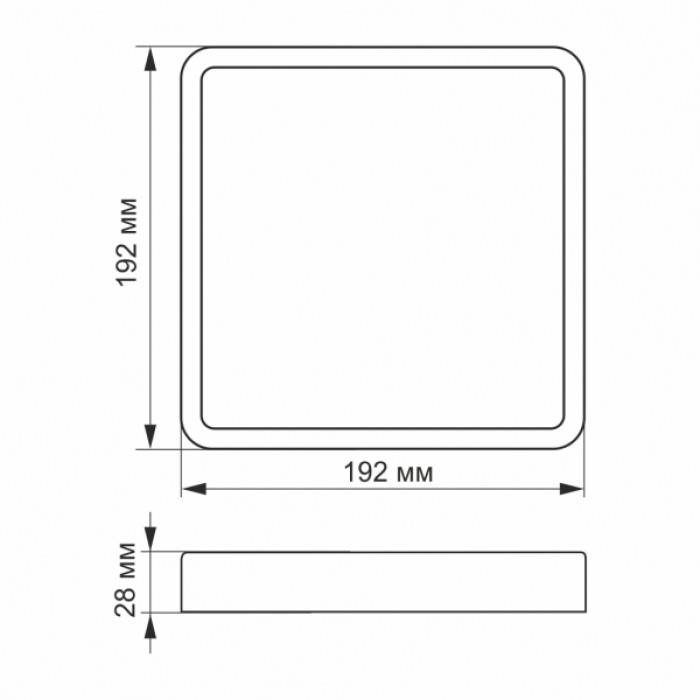 LED Світильник накладний квадрат VIDEX 18W 5000K White (VL-DLSS-185)