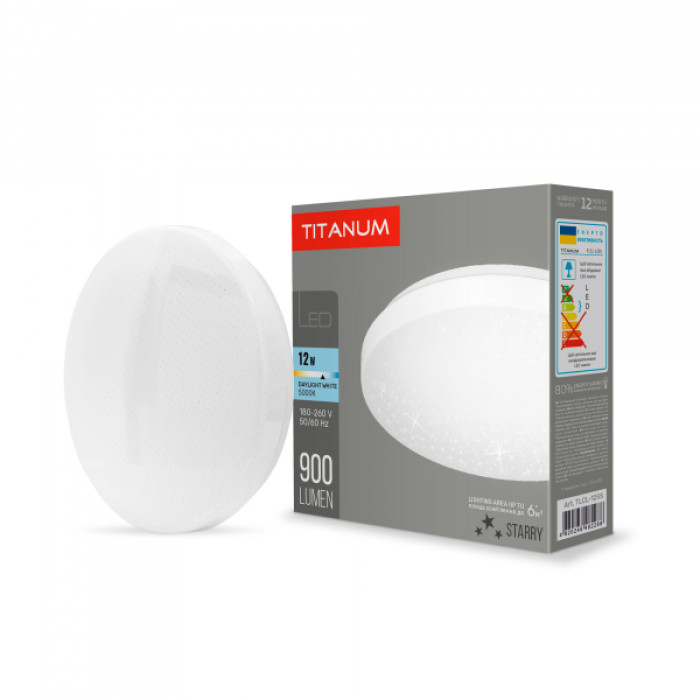 LED світильник настінно-стельовий TITANUM 12W 5000K Зоряне небо (TLCL-125S)