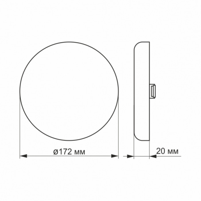 LED світильник безрамковий круглий VIDEX 24W 4100K (VL-DLFR-244)