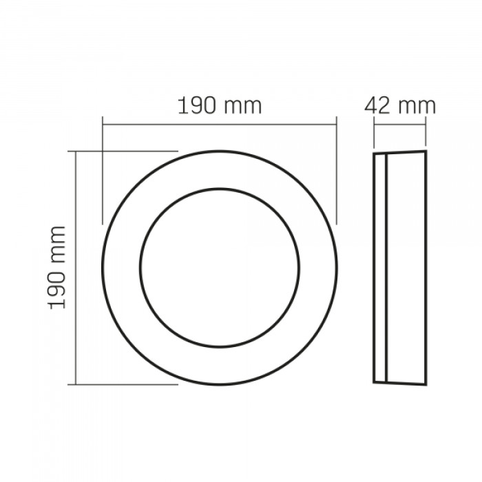LED світильник ART IP65 круглий VIDEX 15W 5000K Black (VL-BHFR-155B)