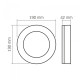 LED світильник ART IP65 круглий VIDEX 15W 5000K Black (VL-BHFR-155B)