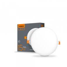 LED світильник безрамковий круглий VIDEX 15W 4100K (VL-DLFR-154)