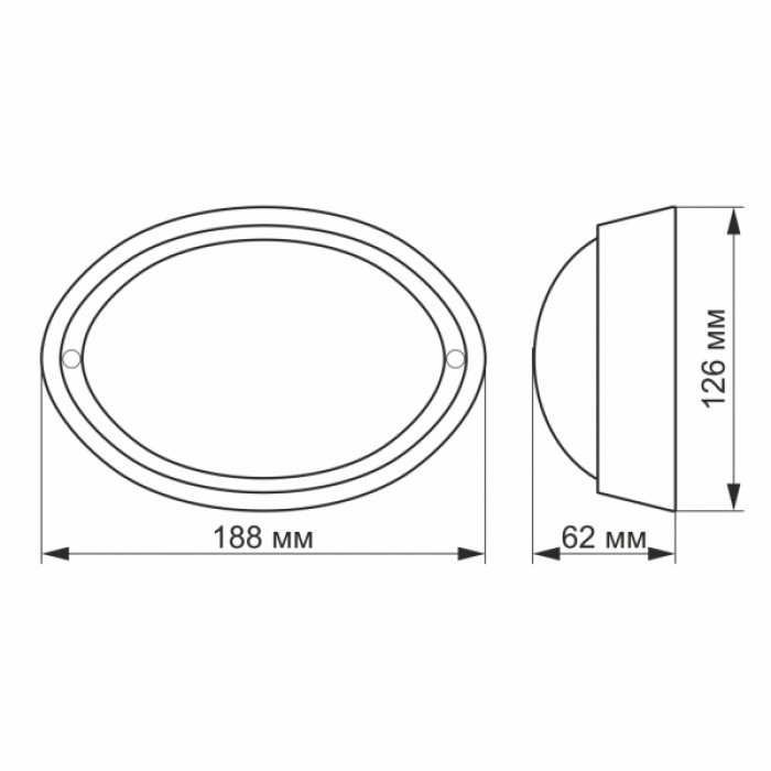 LED світильник IP65 овальний VIDEX 12W 5000K білий сенсорний (VL-BHO-125PW-S)