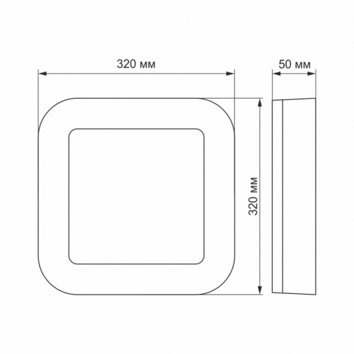 LED світильник ART IP65 квадратний VIDEX 30W 5000K (VL-BHFS-305)