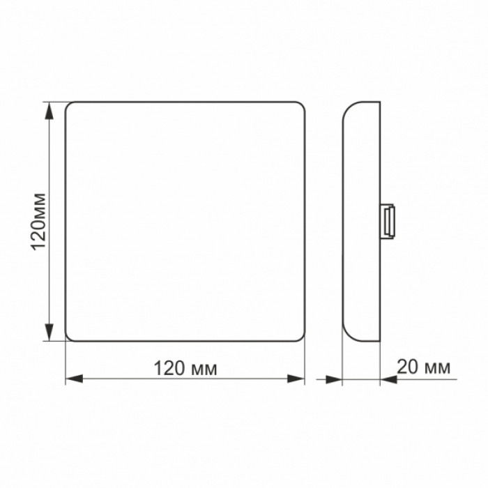 LED світильник безрамковий квадратний VIDEX 15W 4100K (VL-DLFS-154)