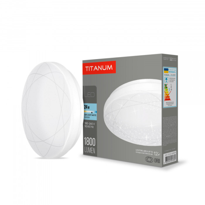 LED світильник настінно-стельовий TITANUM 24W 5000K Орбіта (TLCL-245OR)