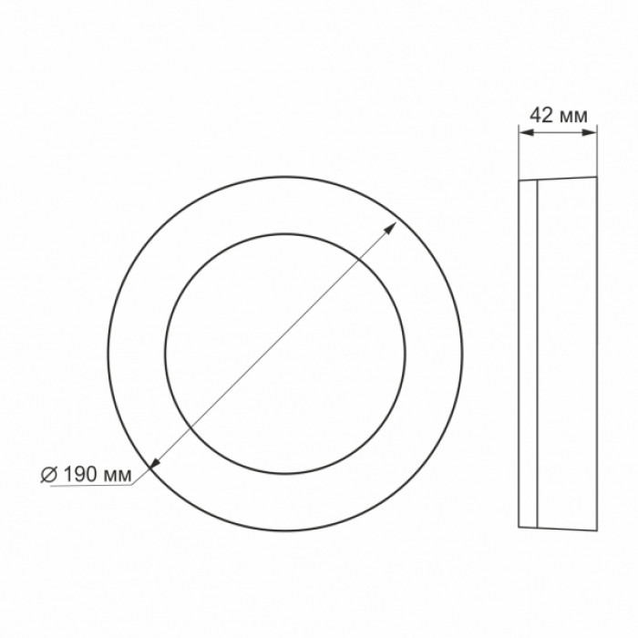 LED світильник ART IP65 круглий VIDEX 15W 5000K (VL-BHFR-155)