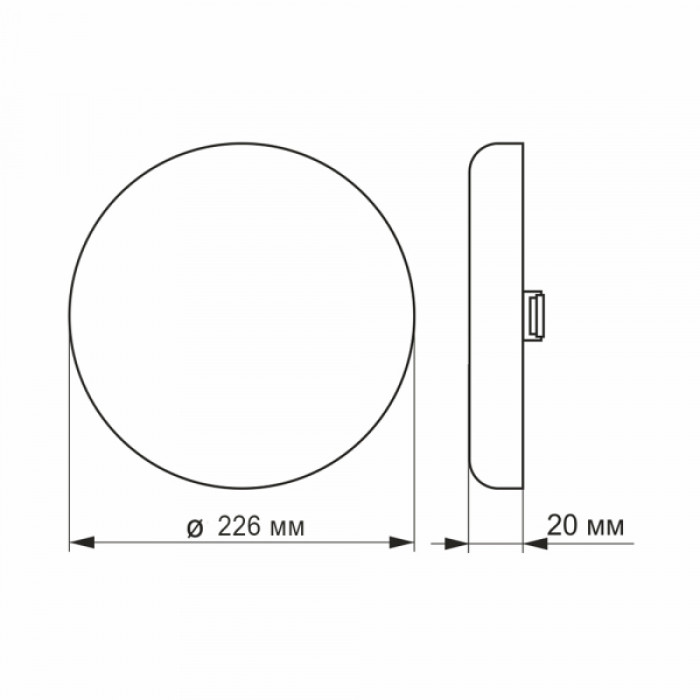 LED світильник безрамковий круглий VIDEX 33W 4100K (VL-DLFR-334)