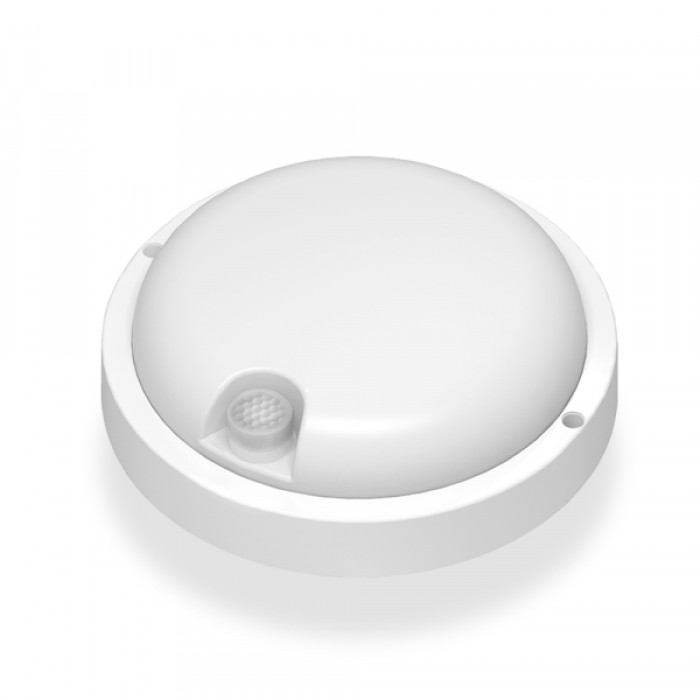 LED світильник з датчиком ІК IP54 круглий VIDEX 12W 5000K сенсорний білий (VL-BHR-125W-SP)