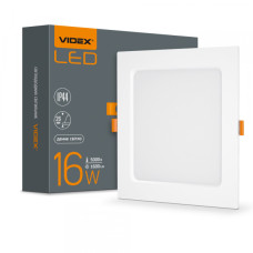 LED світильник Back вбудований квадрат VIDEX 16W 5000K (VL-DLBS-165)