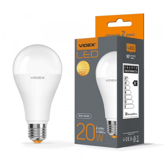 LED лампа VIDEX A65e 20W E27 4100K (VL-A65e-20274)