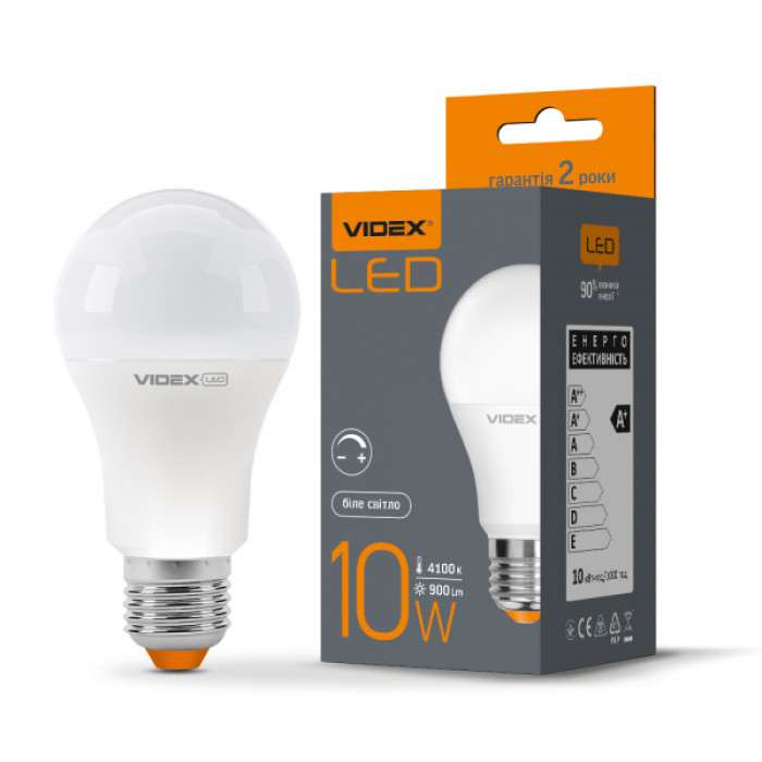 LED лампа VIDEX  A60eD 10W E27 4100K дімерна (VL-A60eD-10274)