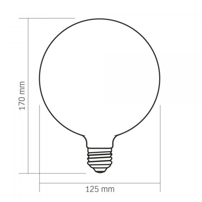 LED лампа VIDEX Filament VL-DG125MO 7W E27 3000K Porcelain dimmable (VL-DG125MO)