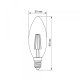 LED лампа TITANUM  Filament C37 4W E14 2200K бронза (TLFC3704142A)