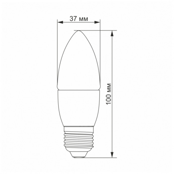 LED лампа VIDEX  C37e 7W E27 3000K (VL-C37e-07273)
