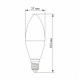 LED лампа VIDEX  C37e 7W E14 3000K (VL-C37e-07143)