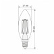 LED лампа VIDEX Filament C37F 6W E14 3000K (VL-C37F-06143)