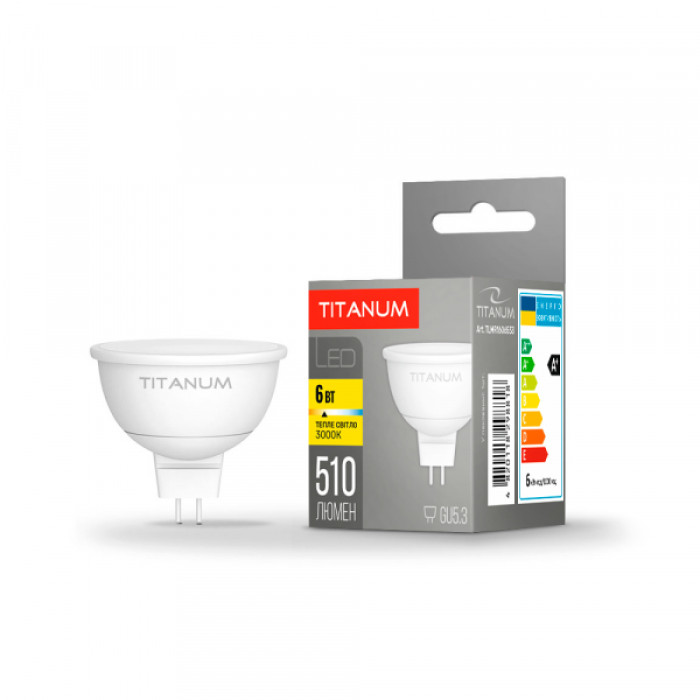 LED лампа TITANUM MR16 6W GU5.3 3000K (TLMR1606533)