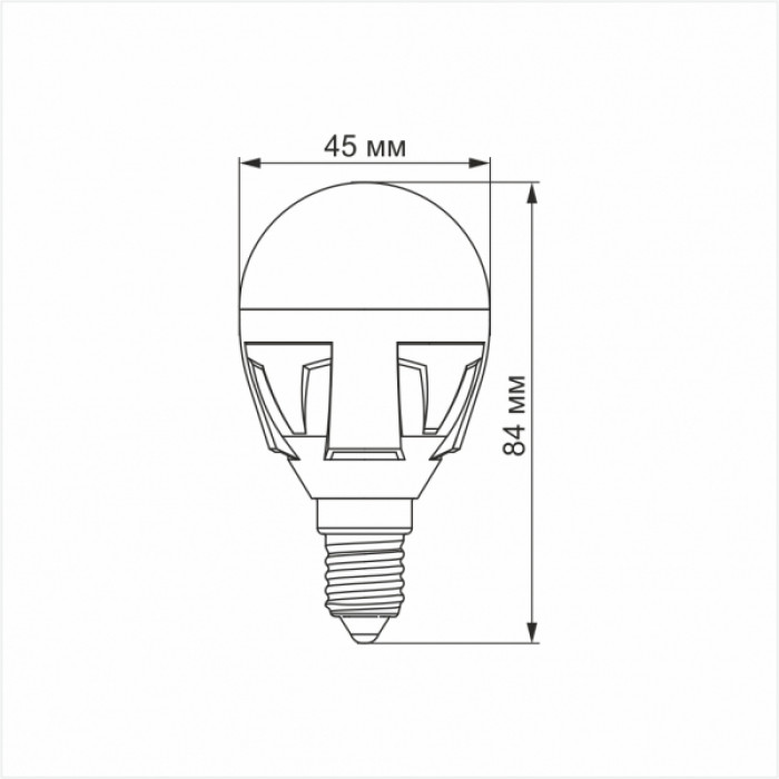LED лампа VIDEX PREMIUM G45 7W E14 3000K (VL-G45-07143)