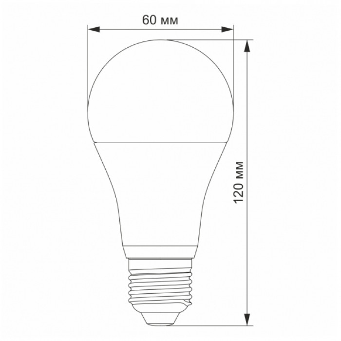 LED лампа VIDEX  A65e 15W E27 4100K (VL-A65e-15274)