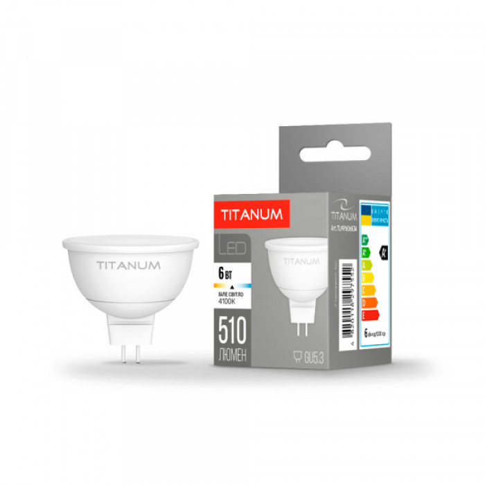 LED лампа TITANUM MR16 6W GU5.3 4100K (TLMR1606534)
