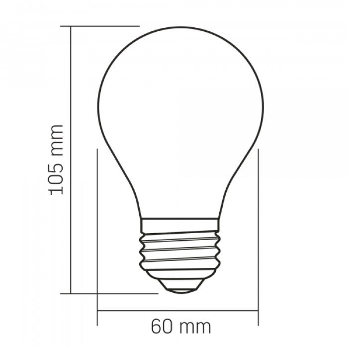 LED лампа VIDEX Filament VL-DA60MO 4W E27 3000K Porcelain dimmable (VL-DA60MO)