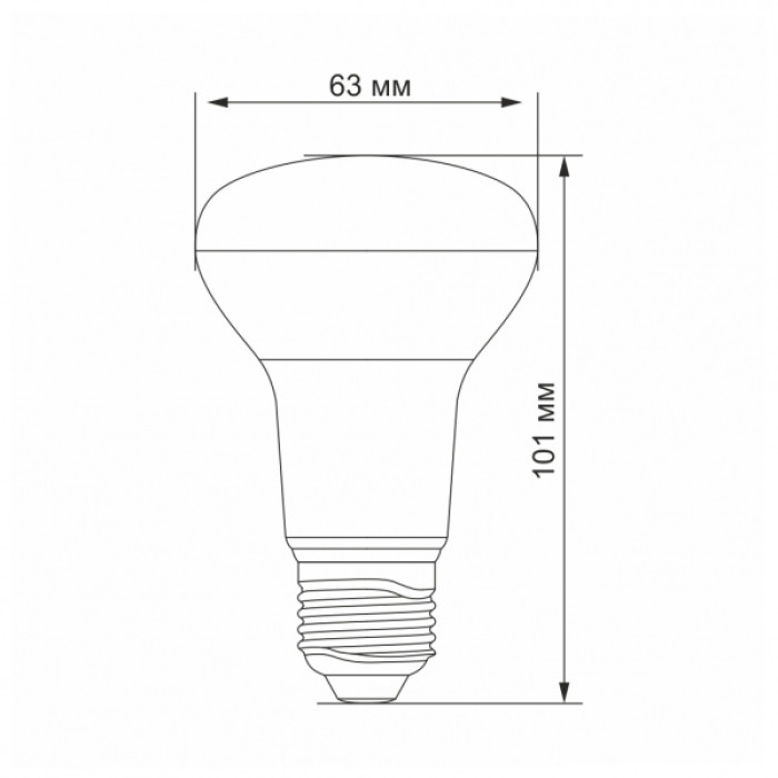 LED лампа VIDEX  R63e 9W E27 4100K (VL-R63e-09274)