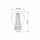 LED лампа VIDEX Filament G45F 6W E27 3000K (VL-G45F-06273)