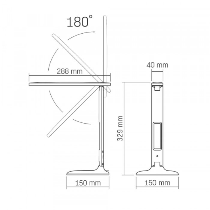 LED лампа настiльна VIDEX TF05B 7W 3000-5500K (VL-TF05B)