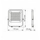 LED прожектор PREMIUM VIDEX F2 30W 5000K AC/DC12-48V (VL-F2-305G-12V)
