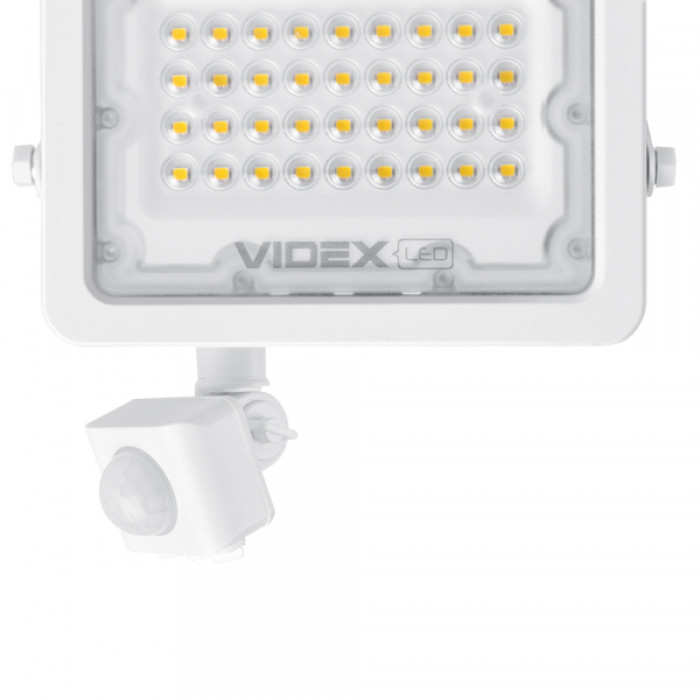 LED прожектор VIDEX F2e 30W 5000K з датчиком руху та освітленості (VL-F2e305W-S)