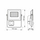 LED прожектор VIDEX F2e 10W 5000K з датчиком руху та освітленості (VL-F2e105W-S)