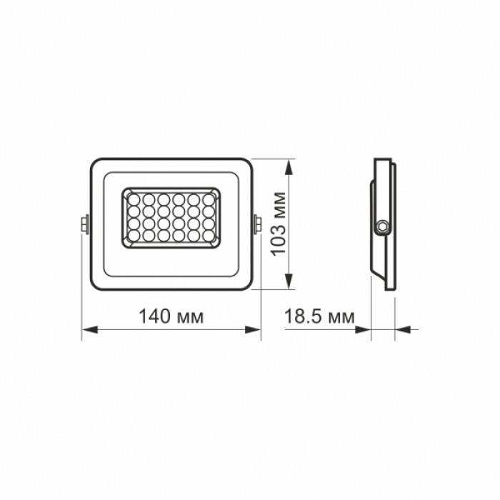 LED прожектор VIDEX F2e 20W 5000K (VL-F2e-205W)