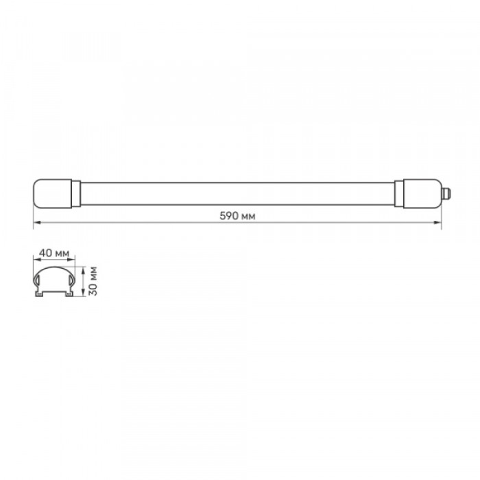 LED світильник IP65 лінійний TITANUM 18W 0.6М 6500K (TL-BNW-18066)