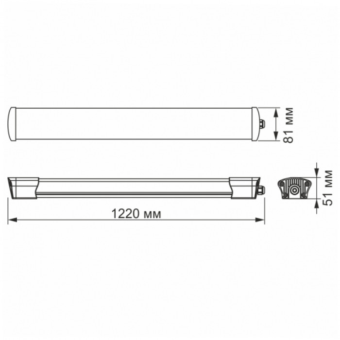 LED світильник IP65 лінійний VIDEX 40W 1,2М 5000K (VL-BNW-40125)