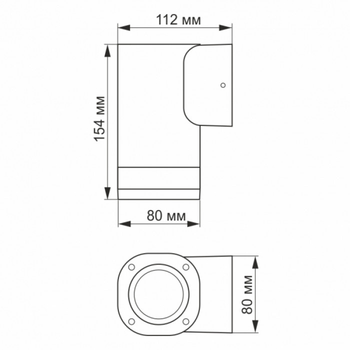 LED Світильник архітектурний AR071G IP54 VIDEX GU10 (VL-AR071G)