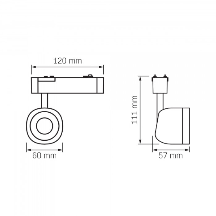 Світильник МАГНІТНИЙ трековий VIDEX LA76B 8.5W 4000K 48V Black (VL-TRMS-LA76B)