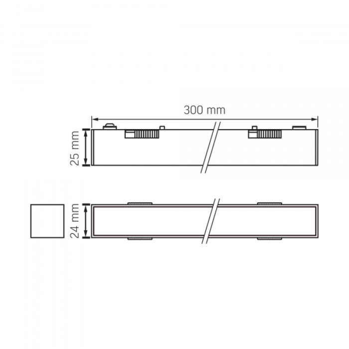 Світильник МАГНІТНИЙ трековий VIDEX LD430B 10.5W 30cm 4000K 48V Black (VL-TRMS-LD430B)