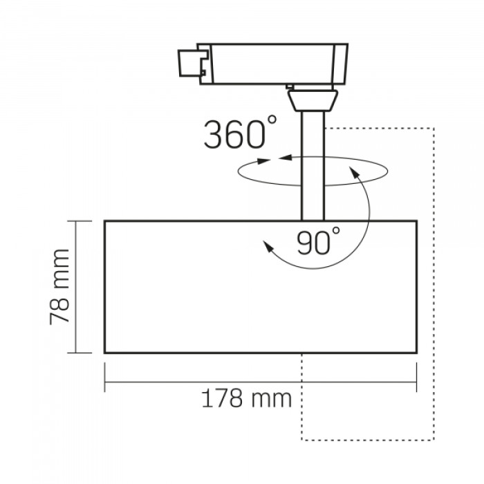 LED світильник трековий VIDEX 30W 60° 4100K чорний (VL-TR04W-304B)