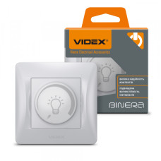 Димер LED 200Вт срібний шовк VIDEX BINERA (VF-BNDML200-SS)