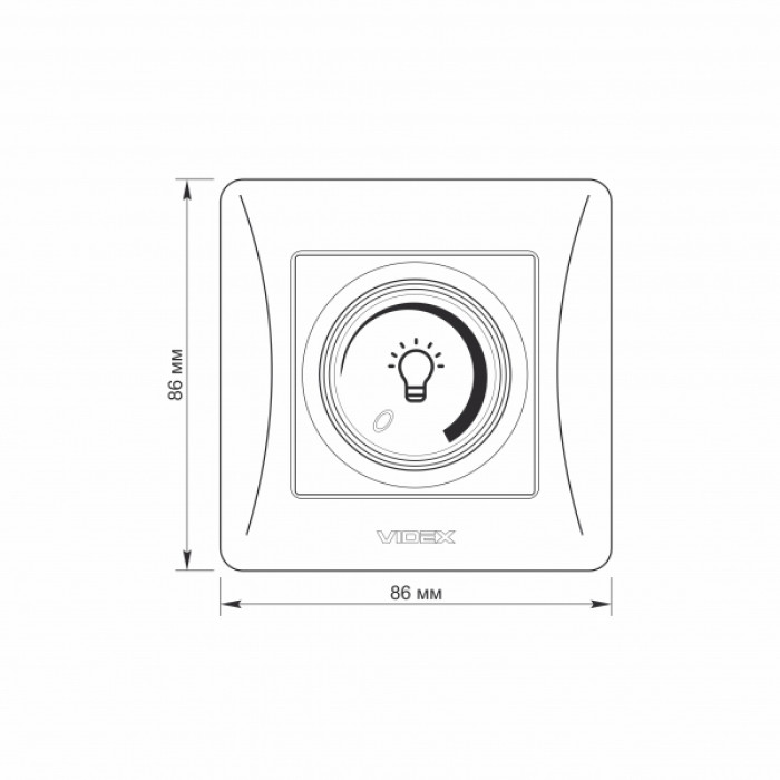 Димер LED 200Вт чорний графіт VIDEX BINERA (VF-BNDML200-BG)