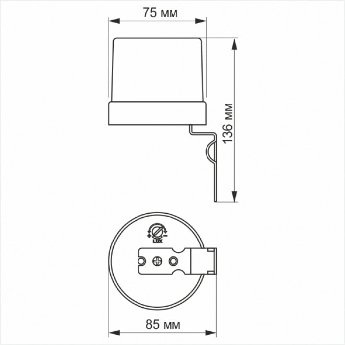 Датчик освітленості VIDEX VL-SN03 25A 220V фотометричний (VL-SN03)