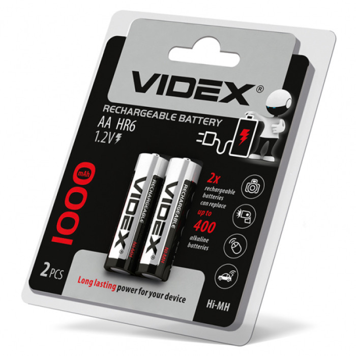 Акумулятори Videx HR6/AA 1000mAh double blister/2шт (HR6/1000/2DB)