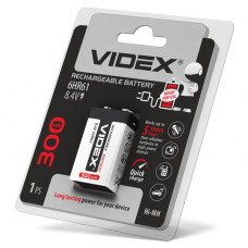 Акумулятори Videx 6HR61 300mAh blister/1шт (6HR61/300/1DB)