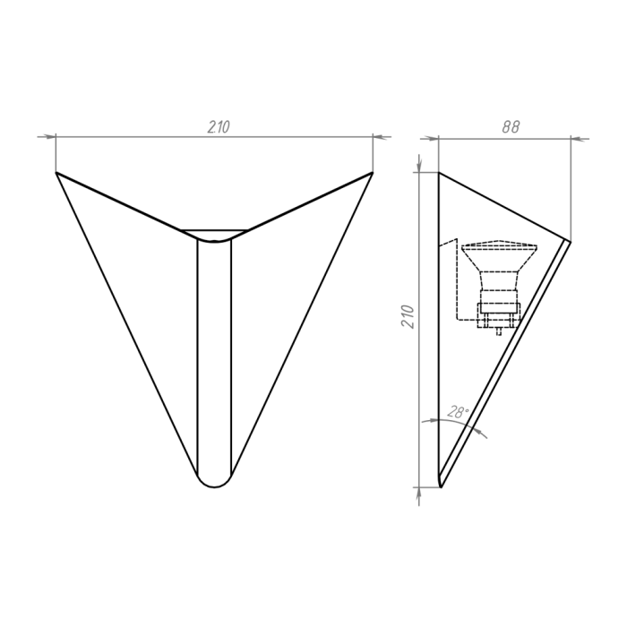Настінний світильник  DELTA Графіт (LM110)